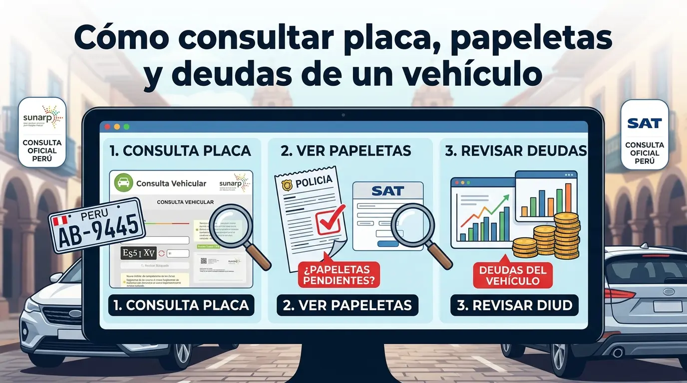 Cómo consultar placa, papeletas y deudas de un vehículo en Perú