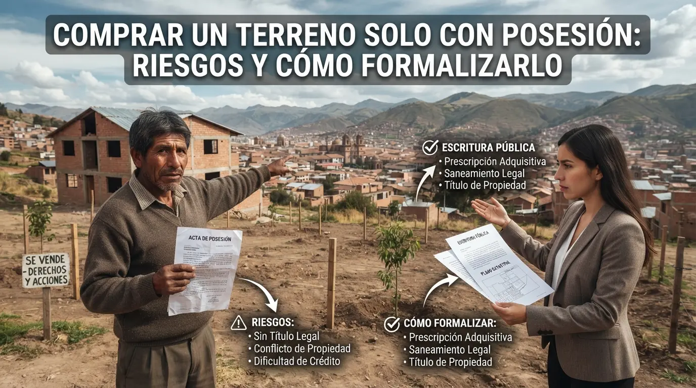 Comprar un terreno solo con posesión