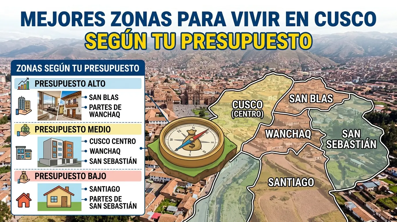 Mejores zonas para vivir en Cusco según tu presupuesto