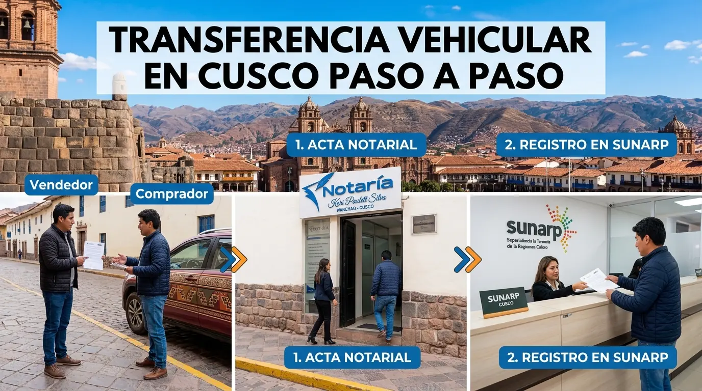 Transferencia vehicular en Cusco paso a paso